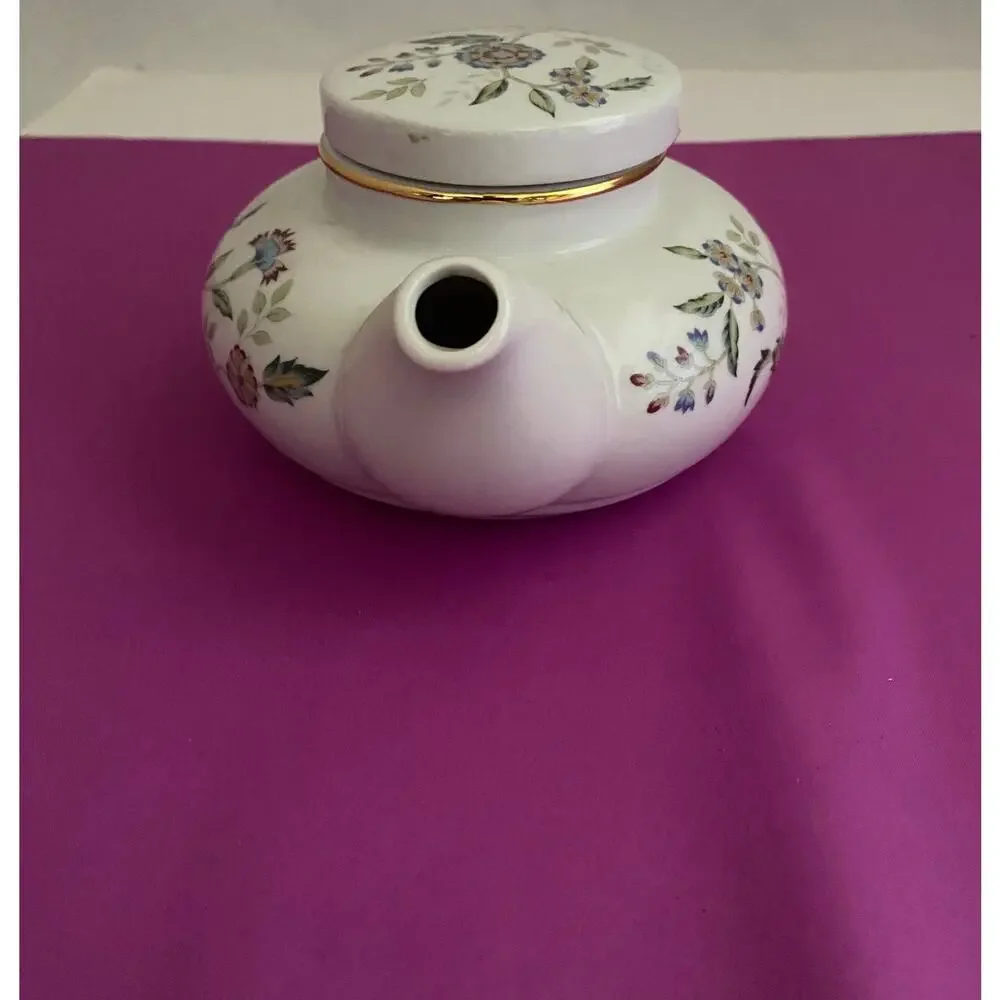 Vintage Andrea by Sadek Buckingham Floral Small Teapot with Lid Made In Japan